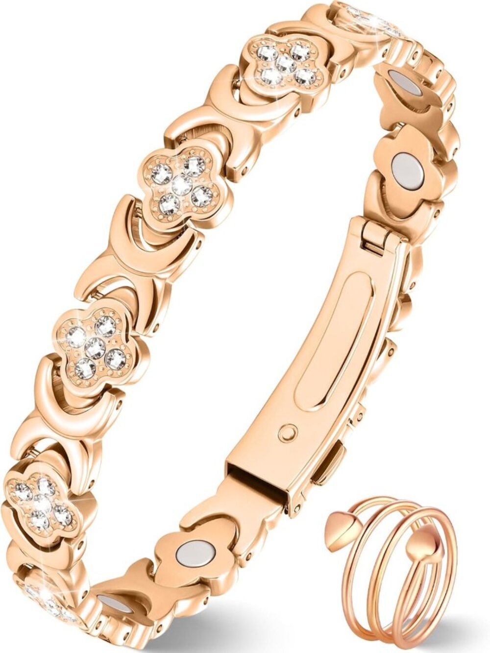 Ultra Strength Copper Magnetic Bracelet for Women with 3800 Gauss & Cubic